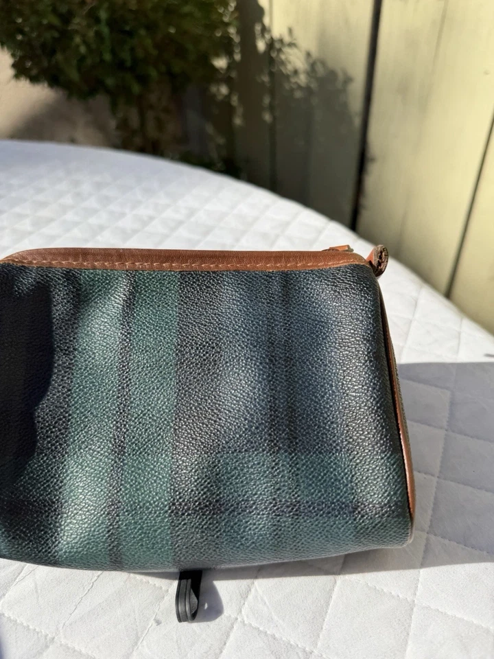 Vintage POLO RALPH LAUREN Tartan Black Watch Small Makeup Case Kit Toiletry Bag - Image 4 of 4