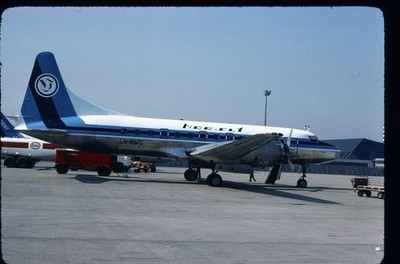 CA034 Original K64 Slide: Nor-Fly Charter Convair 580 LN-BWG