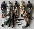 Lot of 7 G.I. Joe 12” Action Figures 1990s Dolls + Patton In Box