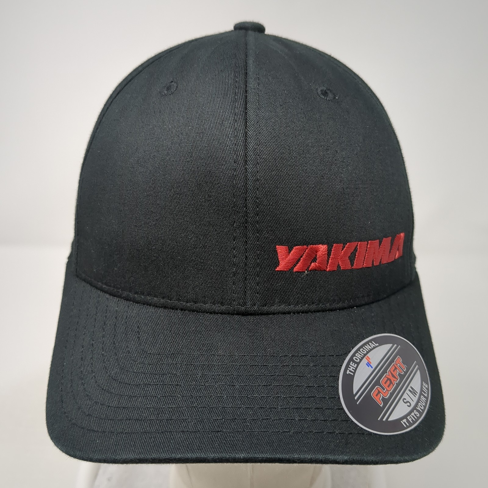 Yakima Fitted Hat Solid Black Medium Embroidered … - image 2