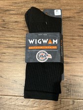 WIGWAM SOCKS BLACK F8031 052 HOT WEATHER DRESS PRO MEDIUM MEN 5-9.5 WOMEN 6-10 