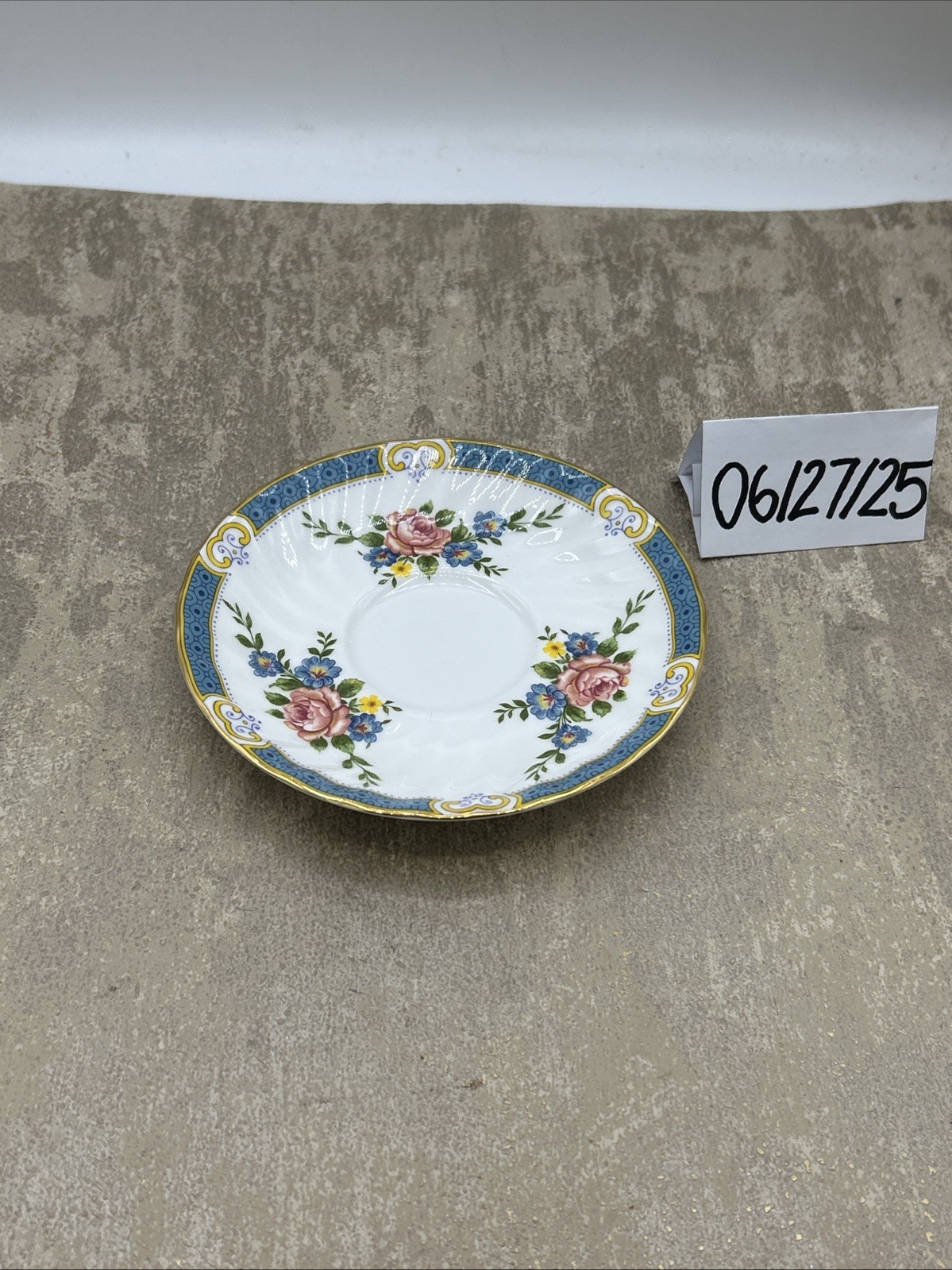 Shabby Chic Vintage China Tea Set 3 Trios (Cup, Saucer, Dessert Plate)