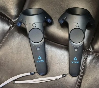 HTC Vive 2PR7100 Virtual Reality VR Wand Controllers Pair (Black) 1.0 