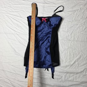Victoria's Secret Sexy Little Things Corset Blue Black Lace Women&rsquo;s 36B y2k