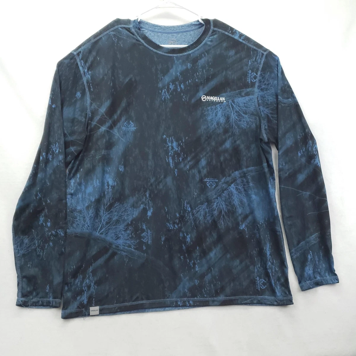 Chemise Magellan Homme – 2XL – Bleu à Carreaux – Manches Courtes – Snap – Pêche
