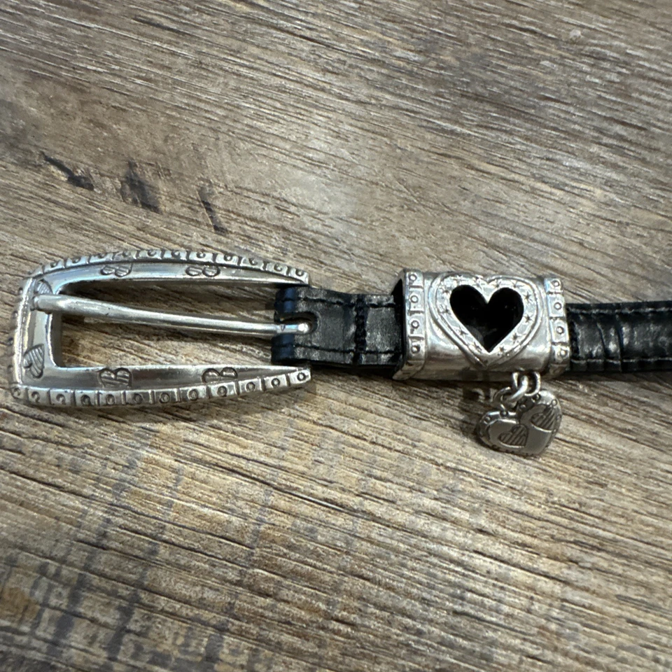 Брайтон женщин ремень S двухцветная пряжка из натуральной кожи сердце подвески-Sz S-28 - Изображение 2 из 4