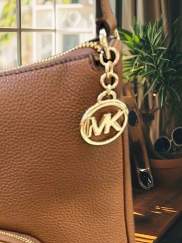 Michael Kors Merritt Women Large Leather Zip Pocket Cargo Shoulder Bag Handbag - Picture 41 of 95