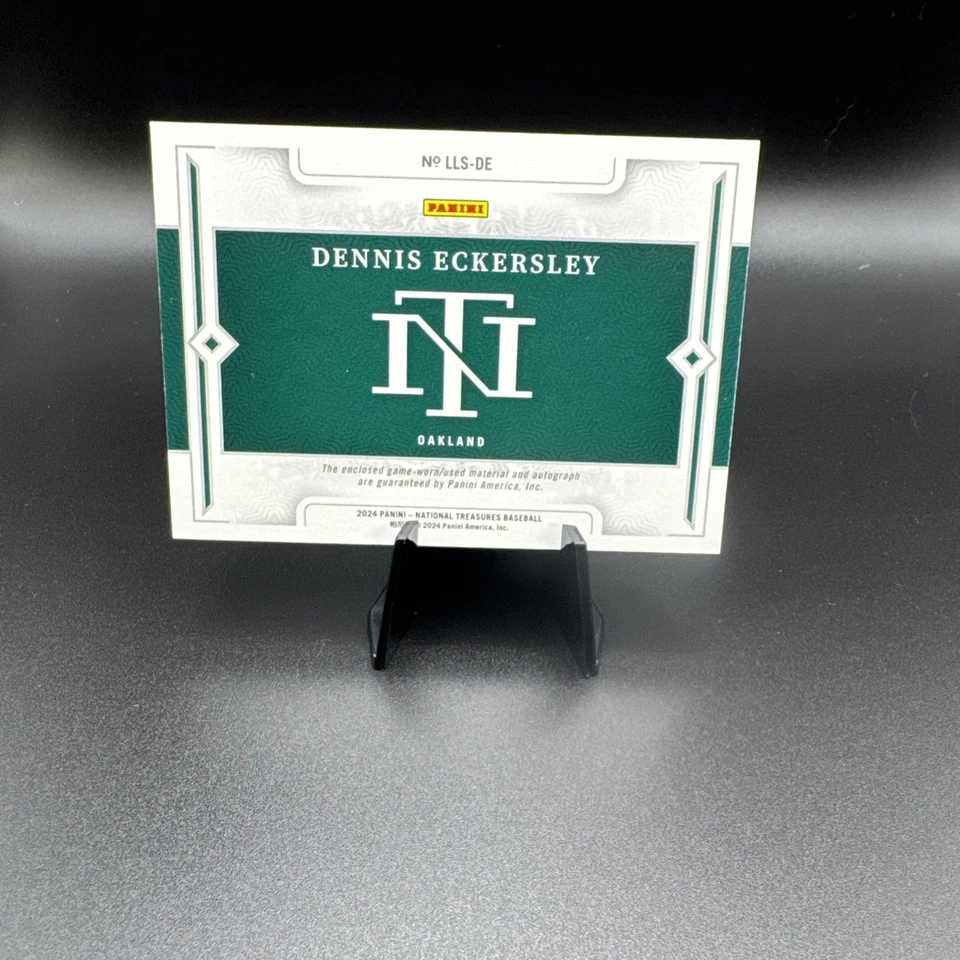 Dennis Eckersley National Treasures 1/1 Auto Juego Usado Bate/Lámina 2024 Panini Foto 2 de 2