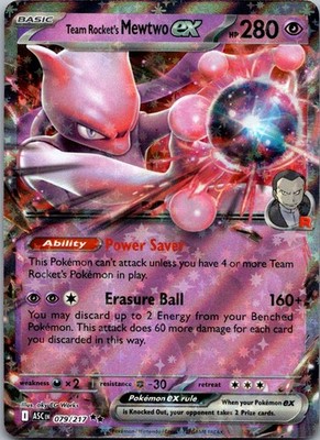 Team Rocket's Mewtwo ex - Double Rare ME: Ascended Heroes 079/217 NM