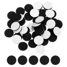 50Pcs Adhesive Felt Circles 1/2" Round Non-Woven Felt Stickers Black