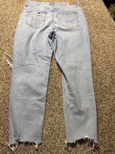 AE AMERICAN EAGLE CURVY MOM JEAN JEANS DONNA A RIGHE TAGLIA 16 - Foto 4 di 4