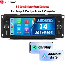 For 2003-2006 Jeep Wrangler 7"Android14 Carplay 2+64GB Car Stereo Radio GPS Navi