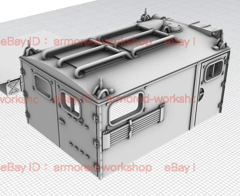 3D Printed 1/72 German Unimog 404 Truck Ambulance Unpainted - Image 3 of 4