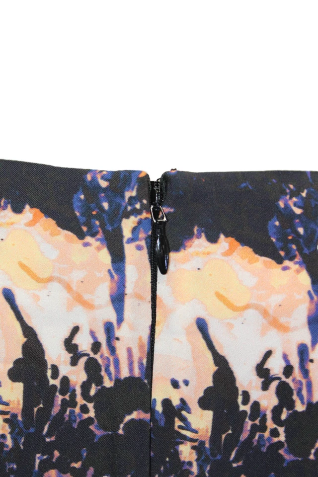 Vestido Proenza Schouler Mujer Abstracto Estampado Floral Encaje Apliques Rosa Talla 6 Foto 4 de 4