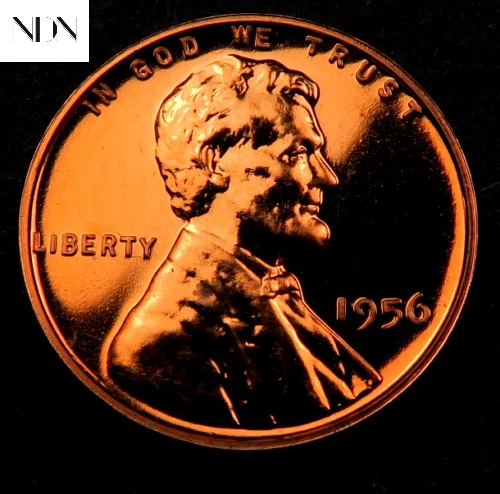 1956 Lincoln Wheat Penny Cent - Gem Proof Red