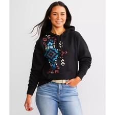 ARIAT Real Geo Hooded Sweatshirt Black Size Small