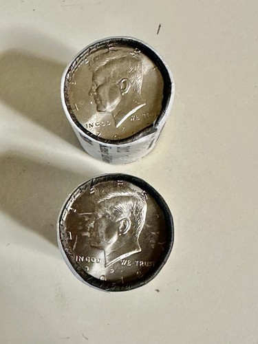 4x Kennedy Half Dollar Rolls – 2 P & 2 D – Sealed US Mint Wrap Lot - 2012 & 2013 - Picture 5 of 5