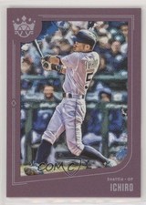 2019 Diamond Kings Image Variation Plum Framed Ichiro Suzuki (Mid-Swing) HOF 3l7
