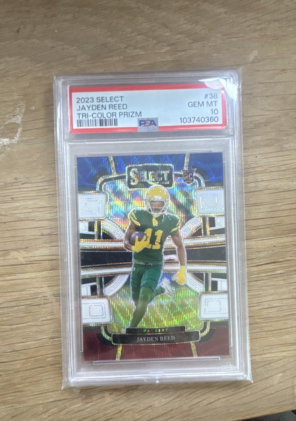 2023 Panini Select - Concourse Jayden Reed #38 Tri-Color Prizm /259 (RC)