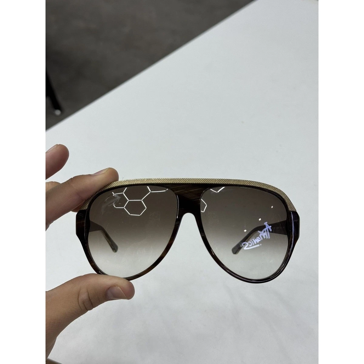 Balenciaga womens BA 14 44F 60 15 orange designer aviator sunglasses EUC Balenciaga BB0038S 004 Sunglasses - US main image 3