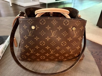 Louis Vuitton Montaigne MM Monogram Top Handle Bag w/ Strap - USED