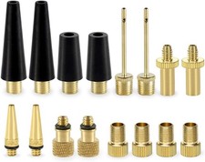Bicycle Presta Schrader Valve Adaptor, 16PCS YASI Brass Bike Pump Adapters, Ball