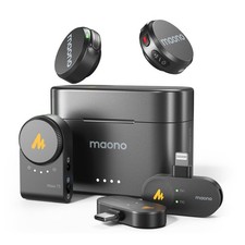 MAONO Wireless Lavalier Microphone for iPhone/Android/Camera/PC, Mini Lapel M...
