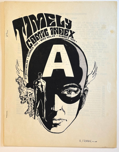 TIMELY COMIC INDEX Mike Nolan 1969 Vintage Fanzine Early Marvel Captain America