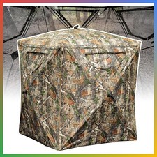 Hunting Blind 2 Person Pop Up Ground Blind 360 Degree See Through 55x55x65 Inch