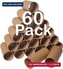 60 Pack Craft Rolls - Thick Cardboard Tubes for Craft - Round Cardboard Tubes Fo