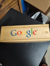 vintage google promotional wooden block desk puzzle swag early logo rare