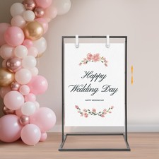 Wedding Sign Stand Party Welcome Signs Holder Posters Display Rack 76.5 51 164cm