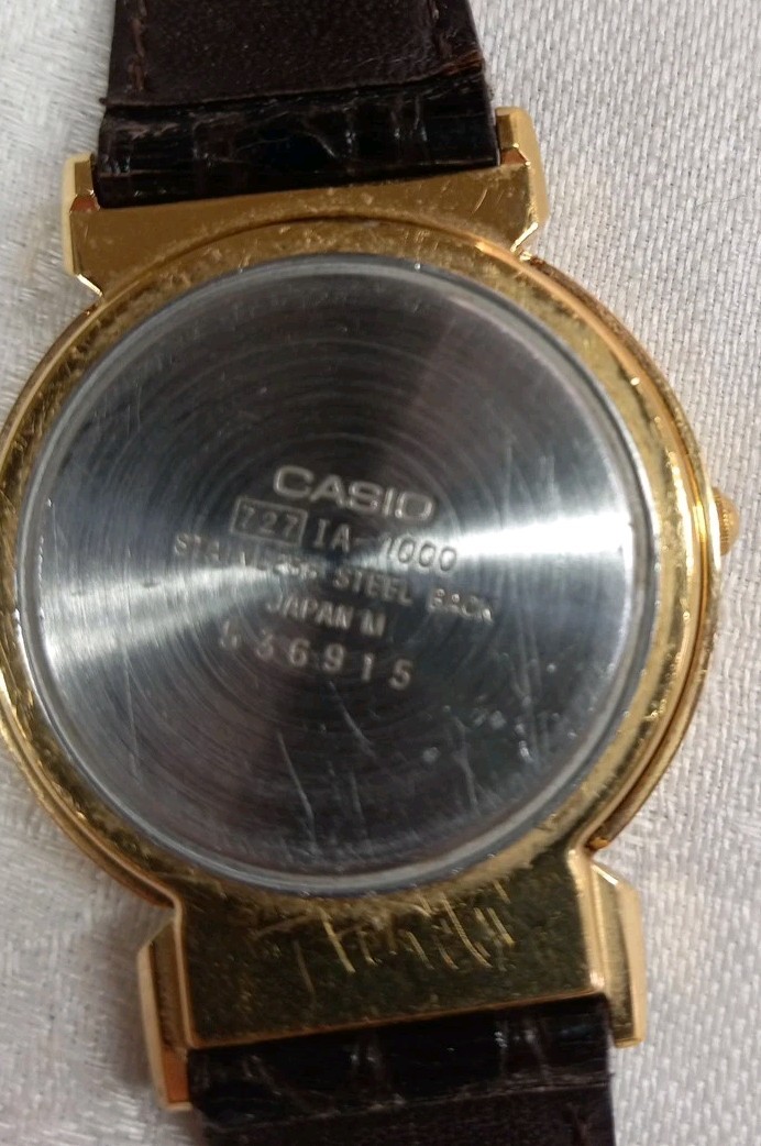 Casio Data Bank Flip Top Quartz Watch IA-1000 Vintage FOR PARTS