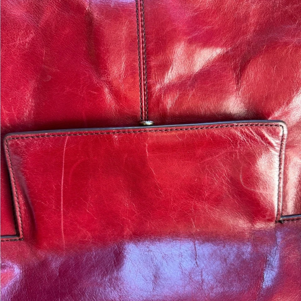 HOBO Rich Red Leather Shoulder Bag - Image 4 of 4