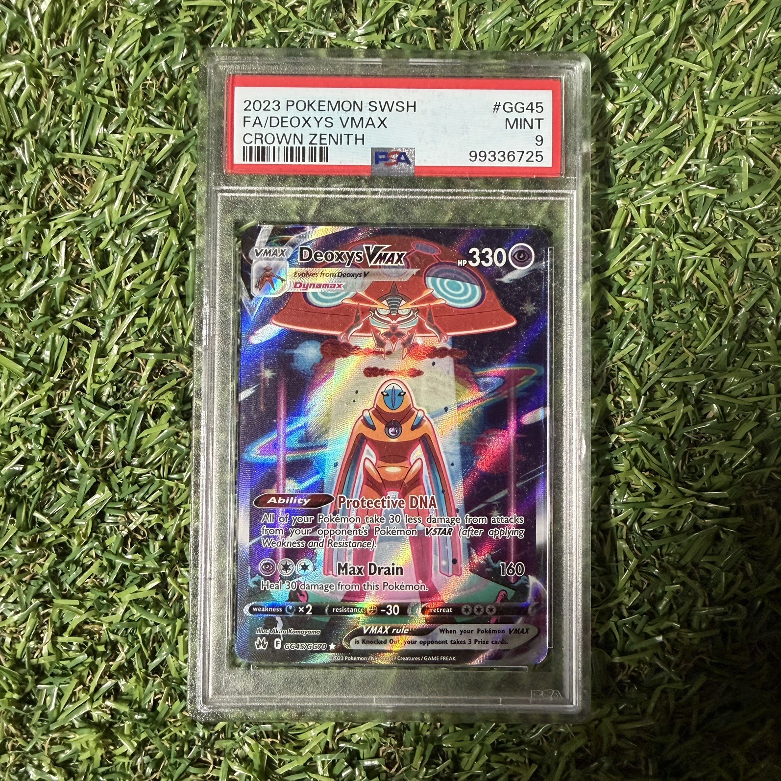 2023 Pokemon SWSH Crown Zenith Full Art #GG45 Deoxys Vmax Mint PSA 9