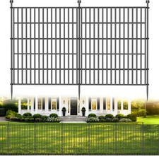 10 Panels No Dig Decorative Outdoor Garden Fence Yard 32 in H X 23.6 ft L Animal