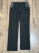 Royal Robbins Women's Black Gray Knit Pants Trim Fit Straight Leg 32" Inseam