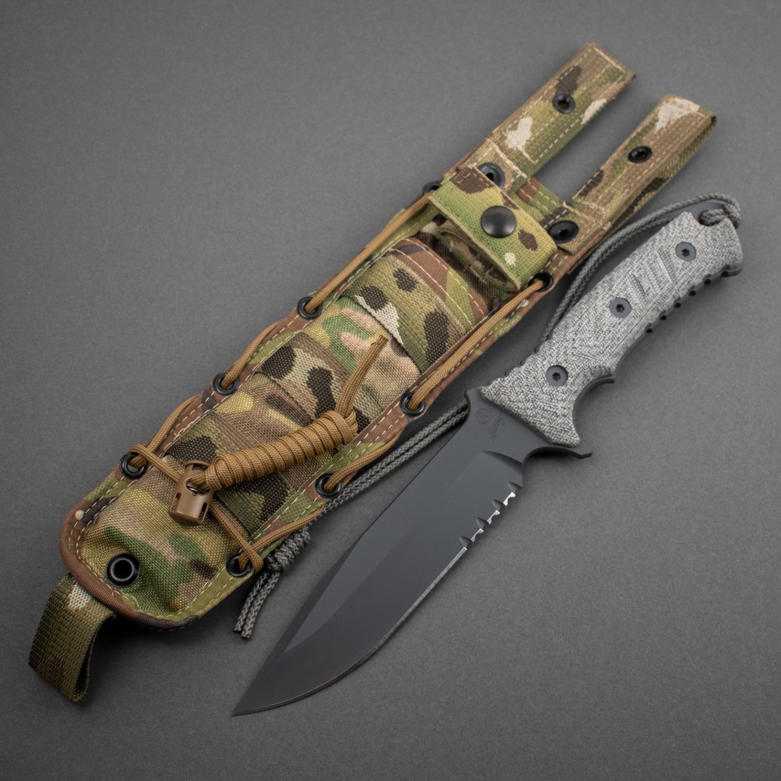 NEW! Chris Reeve Pacific MagnaCut 6", Serrated, Micarta, Camo Sheath, PAC-1001