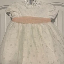 Abel  Lula White Dress with pink Sash with matching bloomers