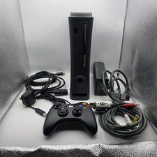 Xbox 360 elite Black Console 120GB with Controller and all cables (Falcon) 2008