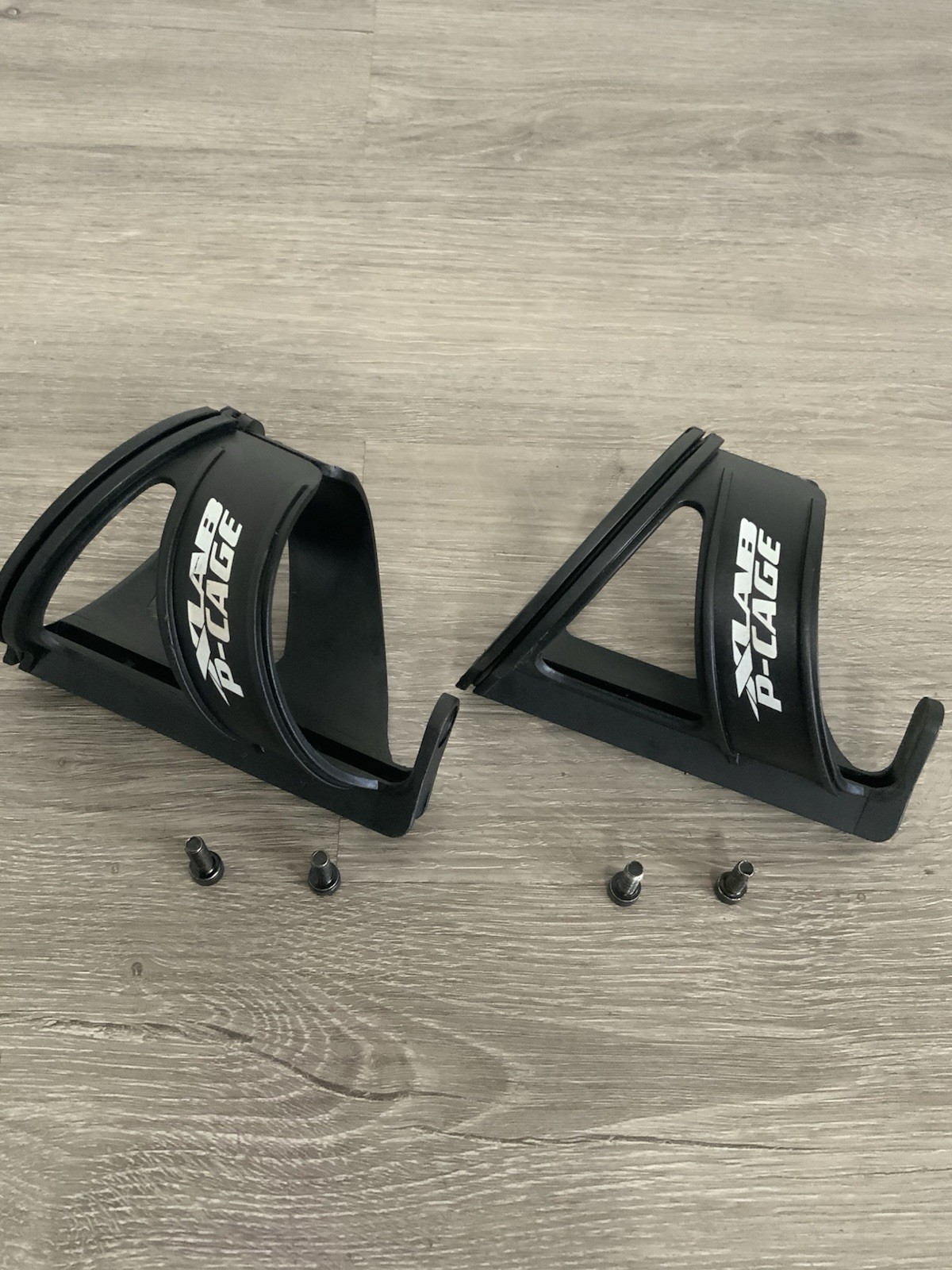 XLAB WATER BOTTLE CAGES (2) BLACK 120 GRAMS NYLON HARDWARE INCLUDED