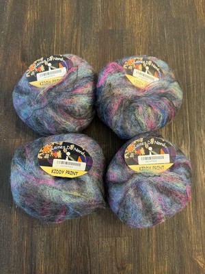 4 x Laines Du Nord KIDDY PRINT Yarn - Kid Mohair Blend - Color 60