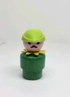 Vintage Fisher Price little people wood green WOODSMAN for Castle