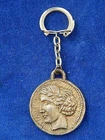 ANTIQUE KEYRING / Old key ring - VIRGIN / Virgin - BERGERE DE FRANCE