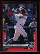 2021 Topps Now #395 Shed Long Jr. Red Parallel Card #d /10