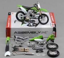 Kawasaki KXF 450 1:12 Die Cast Motocross Self Assembly Toy Model Motorbike Green