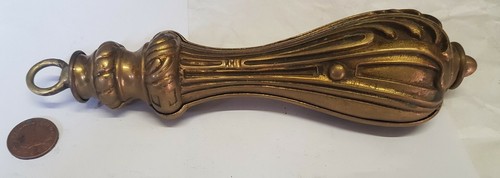 SERVANTS BELL PULL HARDWARE cast bronze VINTAGE old French HALL Manor CASTLE big - Picture 7 of 11