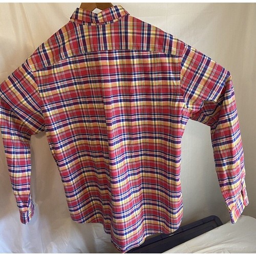 Herren Ralph Lauren klassische Passform rot/lila kariert Langarm Knopfleiste - Größe 2XL - Bild 3 von 13