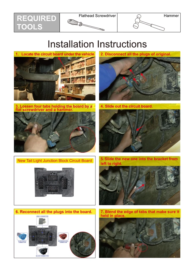 Placa de circuito combinada de bloque de unión de luz trasera para Chevrolet Chevy GMC nueva Foto 3 de 4
