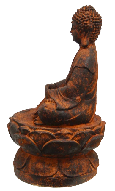 Statua Scultura Religiosa BUDDHA Seduto 70 cm Rosso Buddhismo Buddah Budda, fotografia 4 di 7